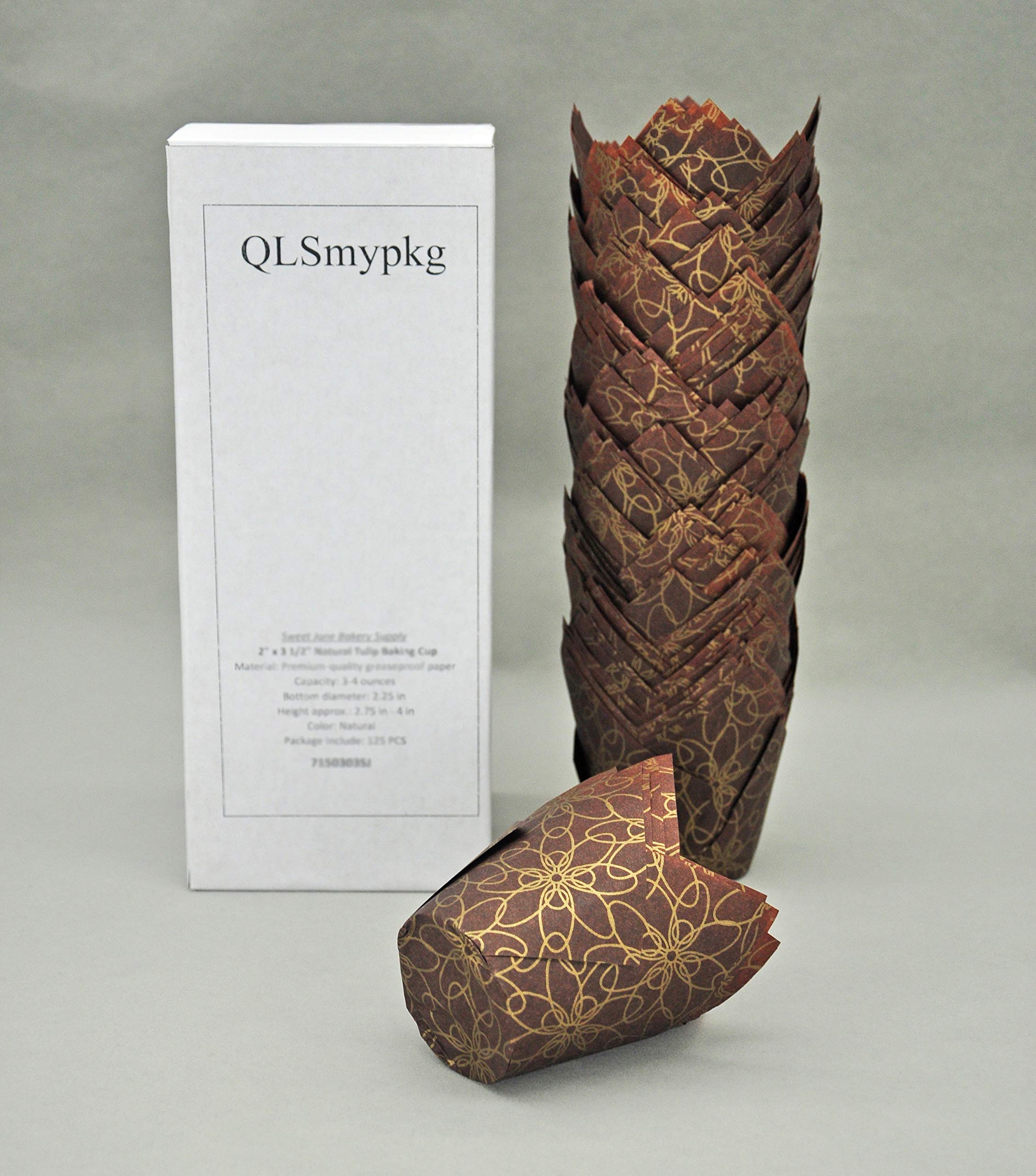 QLSmypkg elegant tulip design cup cases for stylish presentation.
