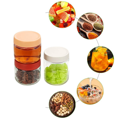 QMET wide-mouth glass jar designed for overnight oats and meal prep.