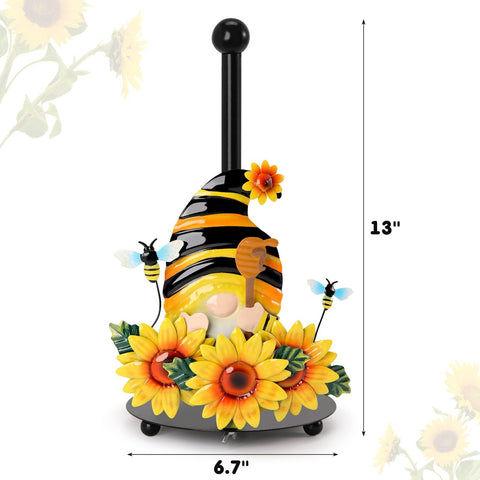 Qmetalart weighted-base towel stand stays stable for easy towel tearing
