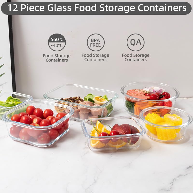 QOWOEO dishwasher-safe glass containers simplify cleaning and maintenance.