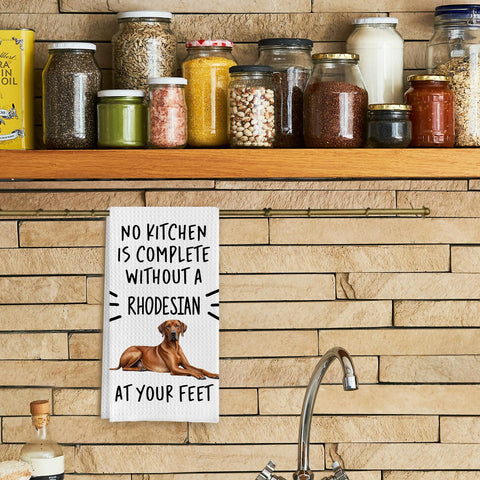 Qpenm dog mom gift towel highlighting cheerful design for thoughtful kitchen decor.
