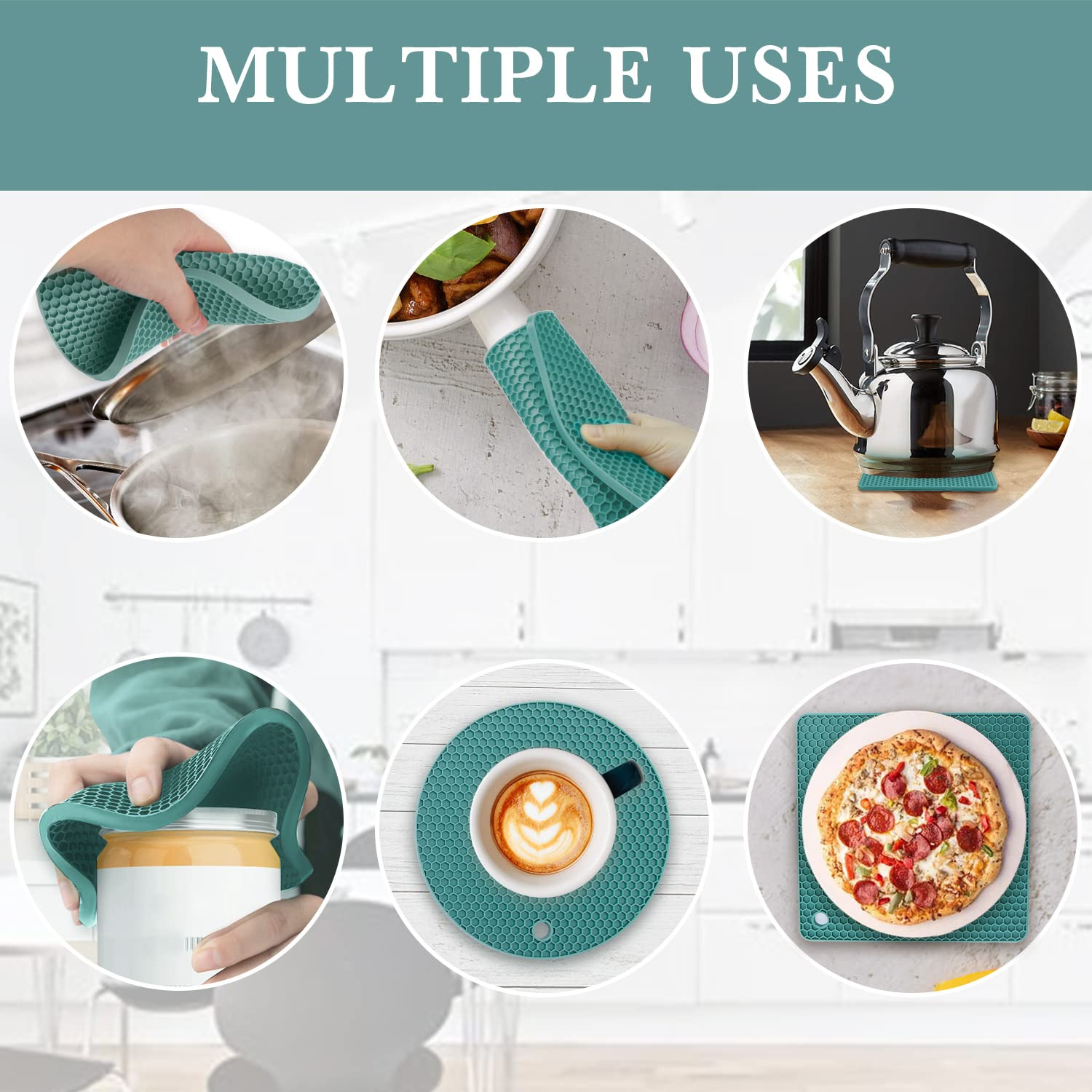 QPIX DIGITAL non-slip silicone trivet stays secure while handling hot pots
