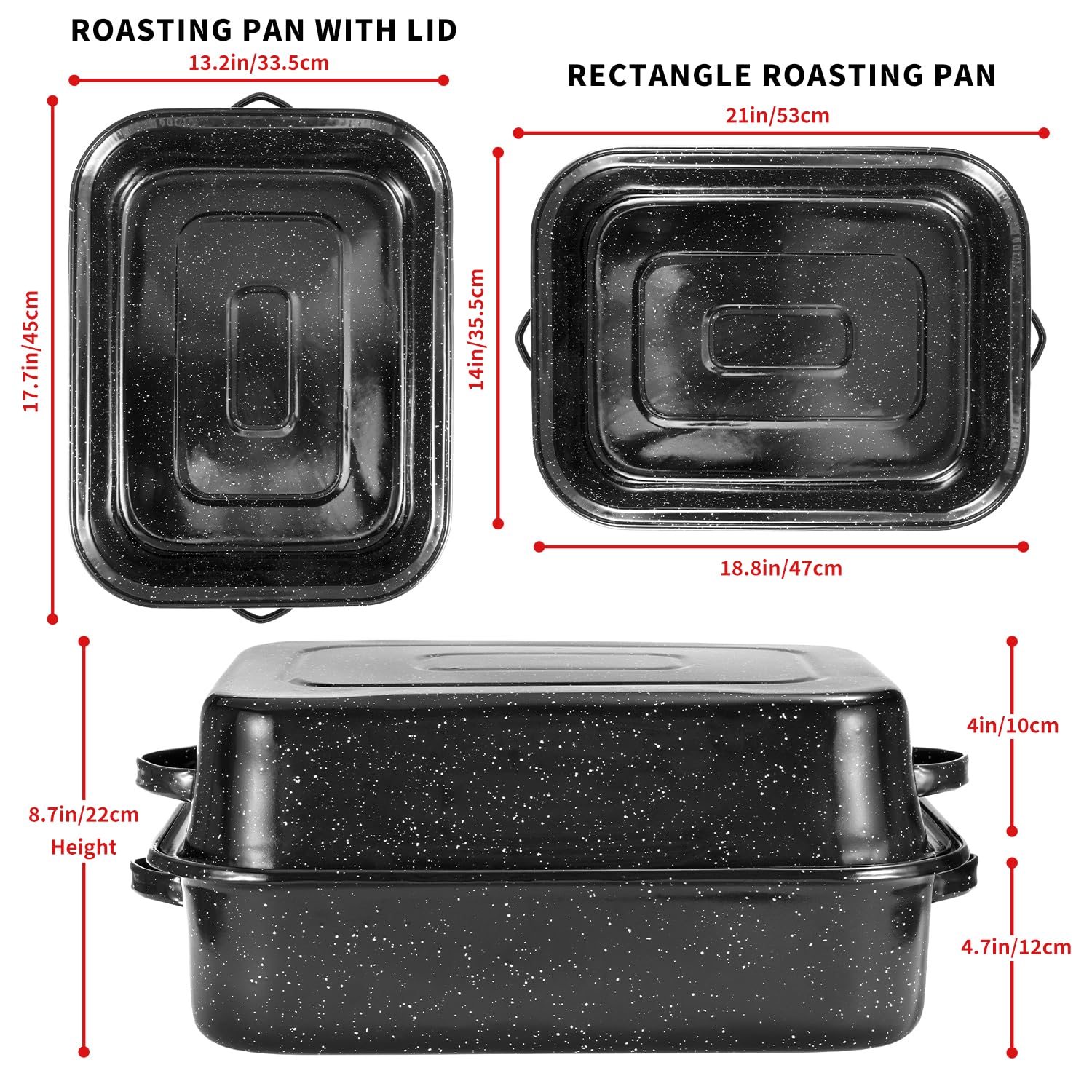 QPMR Enameled Surface ensures quick, even heat distribution for tender results