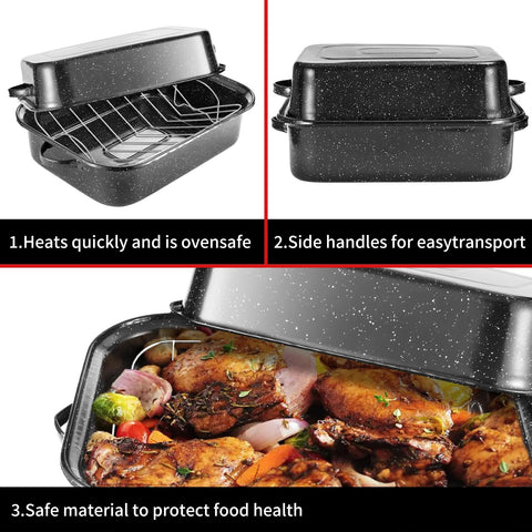 QPMR Roasting Pan Lid as open pan offering flexible cooking options