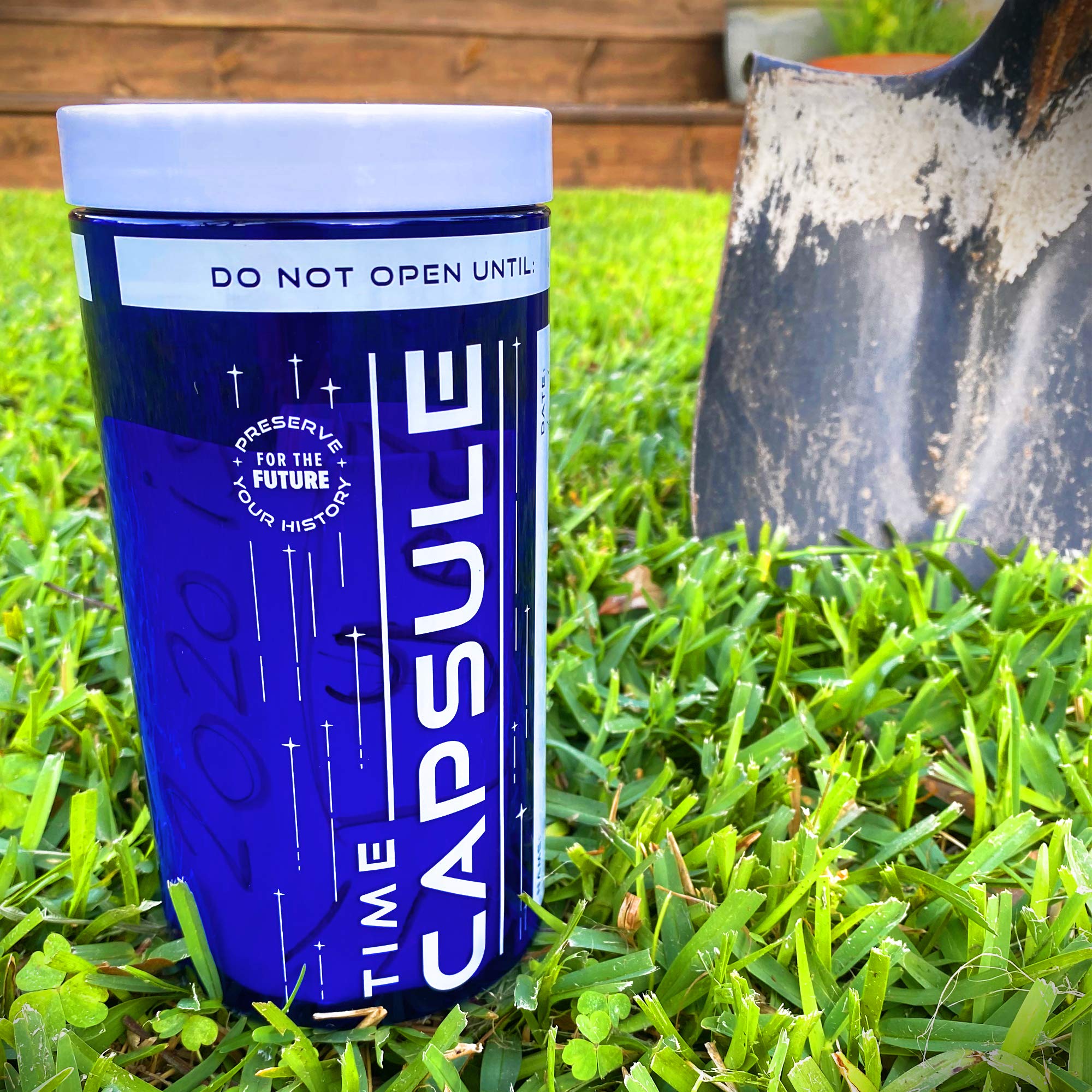 QPS large time capsule sealed cap highlighted for airtight, waterproof protection.