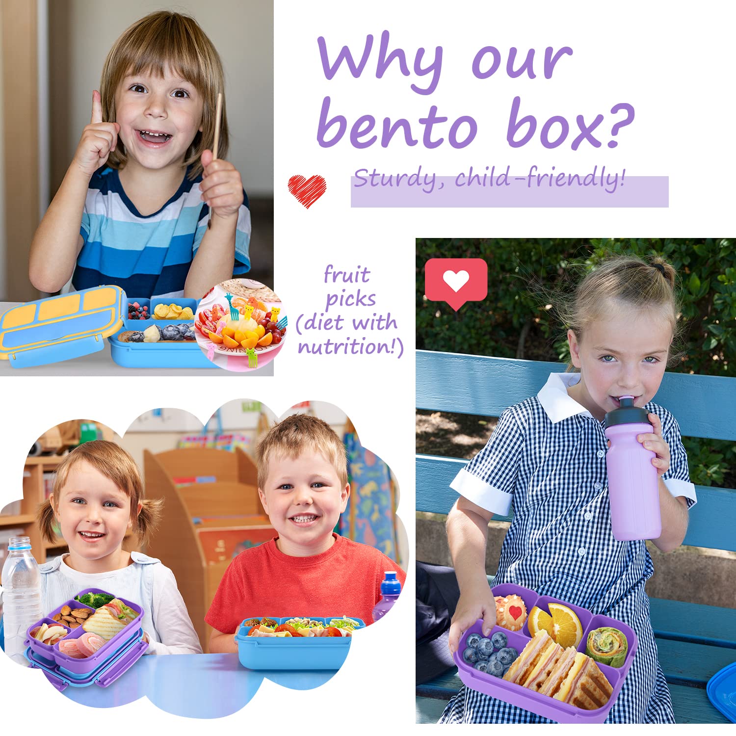 QQKO lunch box is lightweight and child-safe for everyday use