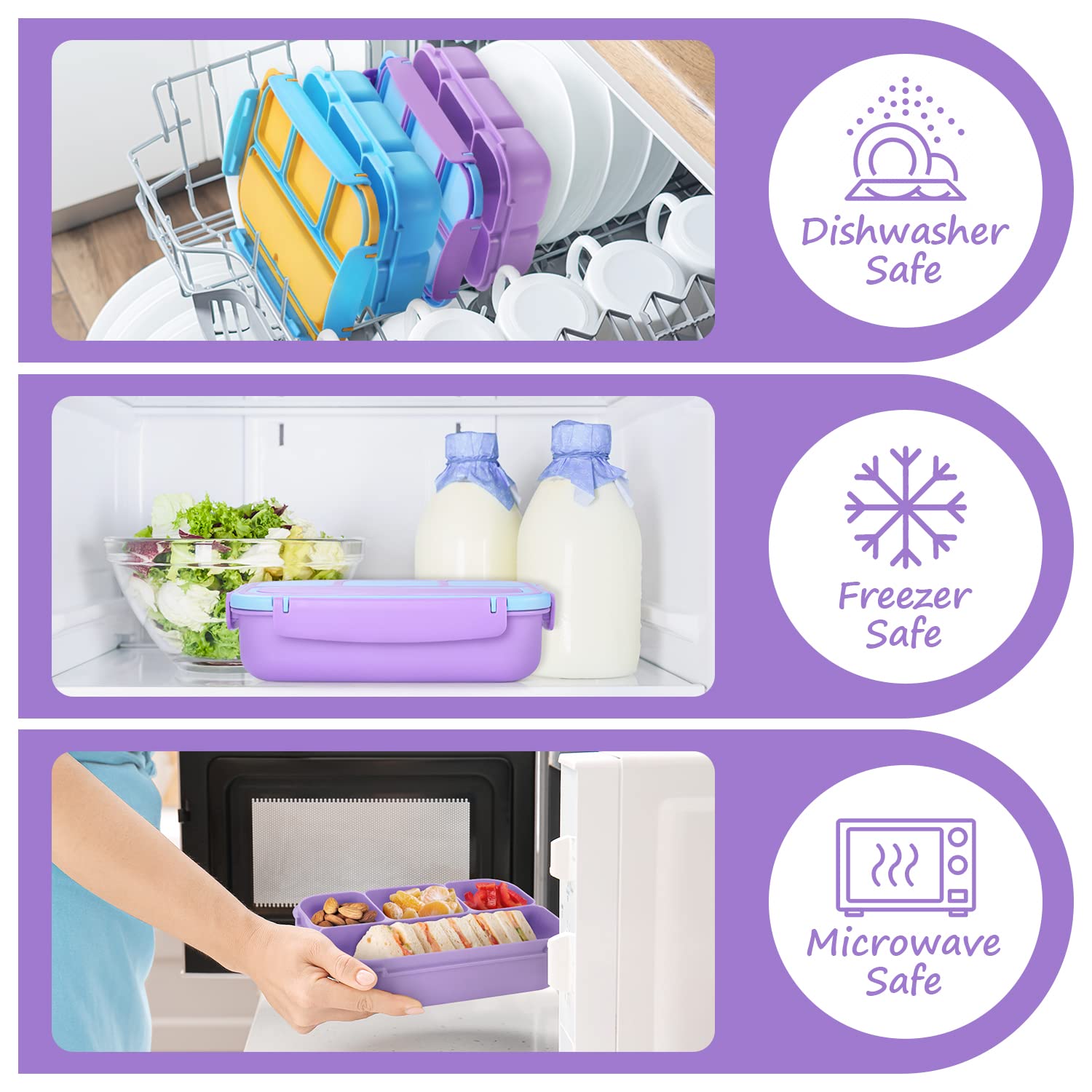 QQKO microwave-safe base and dishwasher-safe design for easy reheating and cleaning