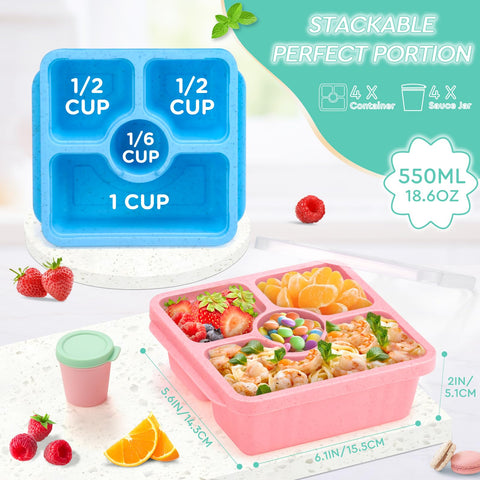 QQKO sauce cups deep set for dipping snacks and sauces on the go.