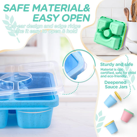 QQKO stackable microwave-safe lunch box designed for quick reheating and compact storage.