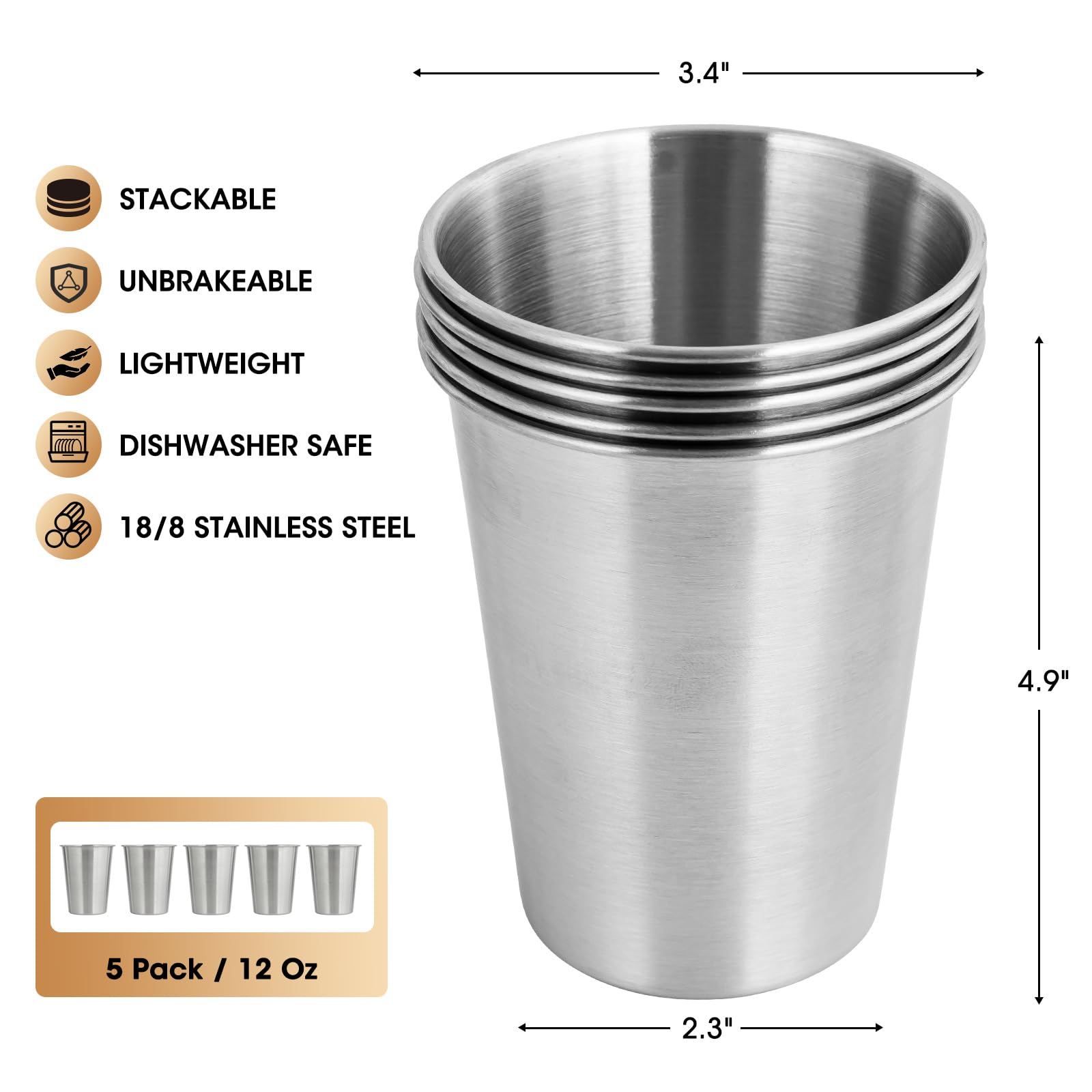 Qrooper cups with silicone sleeves for grip and heat protection.