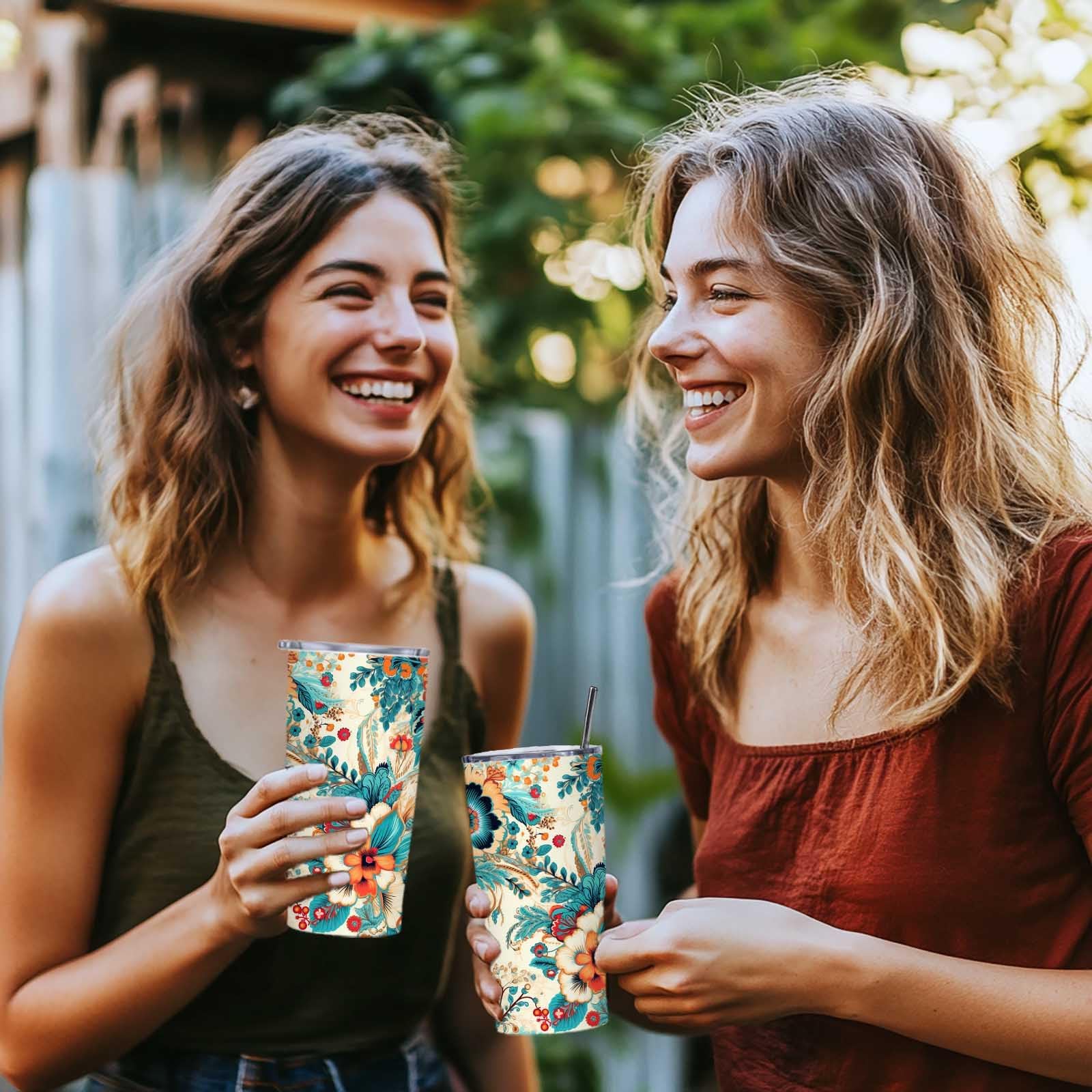 QruKinx Floral Tumbler designed for daily use at home or office.