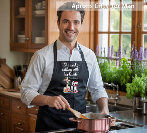 QSLEUNG Christian apron perfect for grilling and barbecue sessions