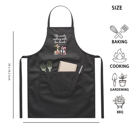 QSLEUNG Christian apron is machine-washable for easy cleanup
