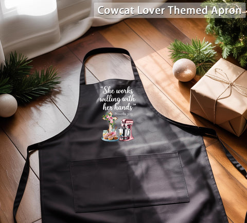 QSLEUNG Christian apron featuring spacious pockets for utensils and gadgets