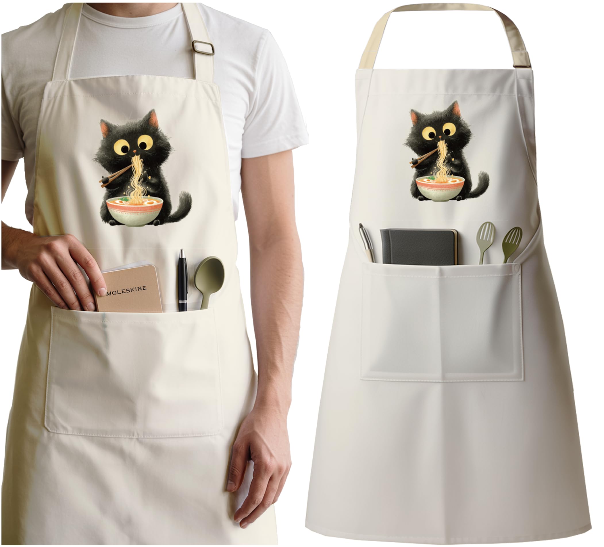QSLEUNG gift-ready cat lover apron for birthdays and holidays