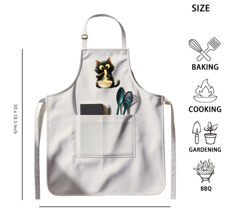 QSLEUNG two-pocket design keeps utensils and phone within reach