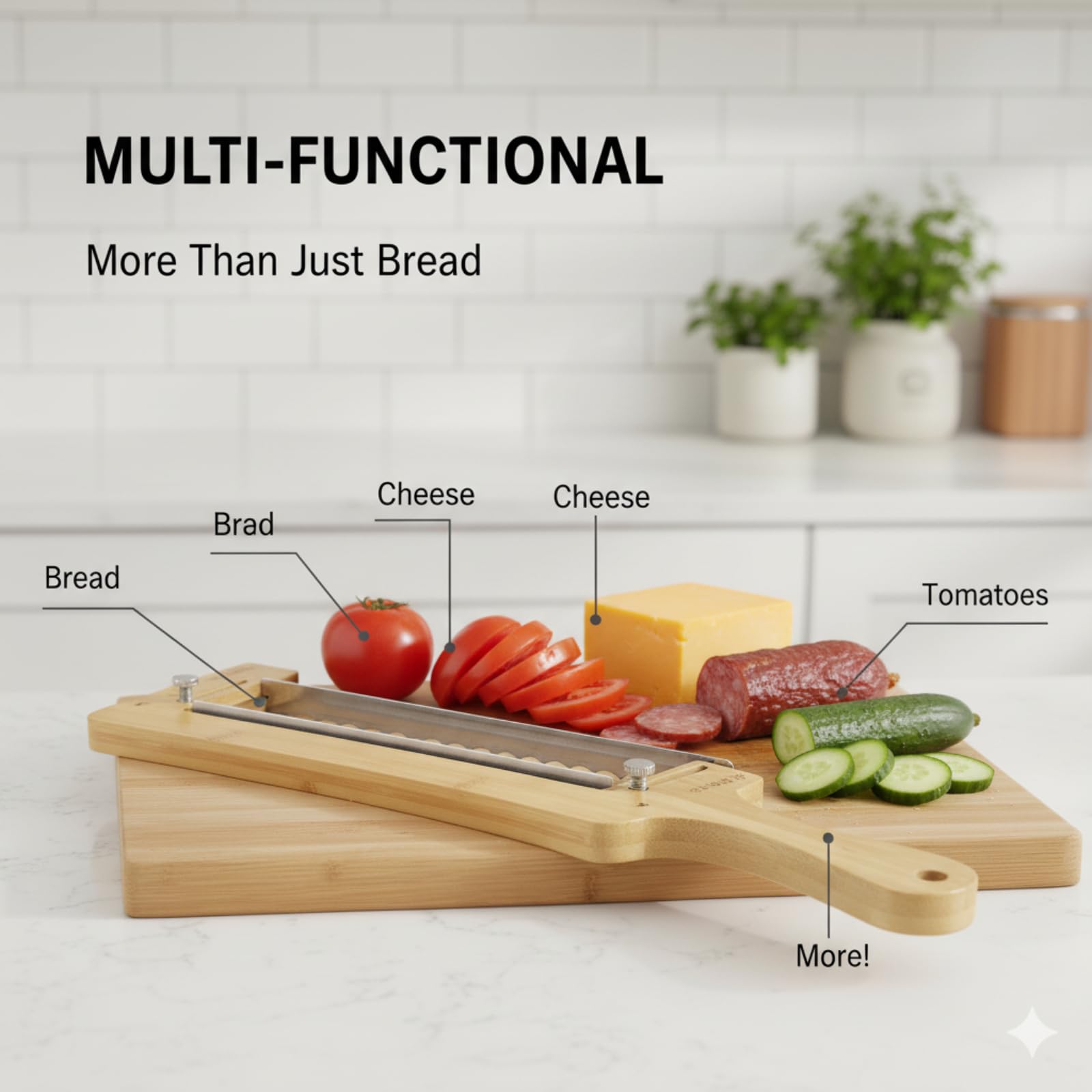 Qtaikong bread knife in hand, ideal for daily kitchen use.