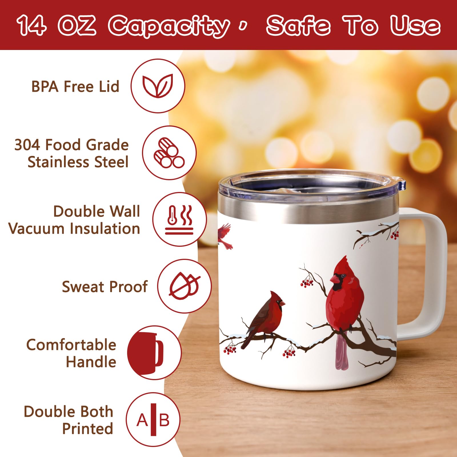 Qtencas Cardinal Gifts gift ready packaging; a thoughtful present for bird lovers.