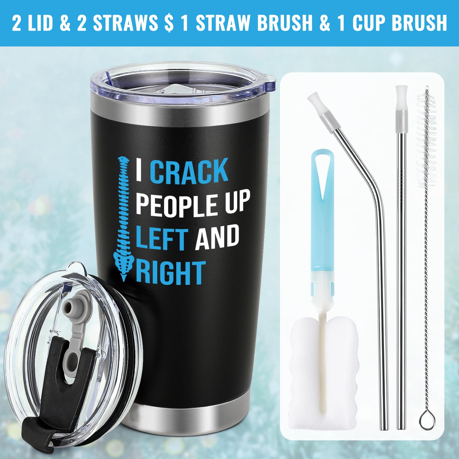 20 oz capacity emphasized for longer sipping during breaks