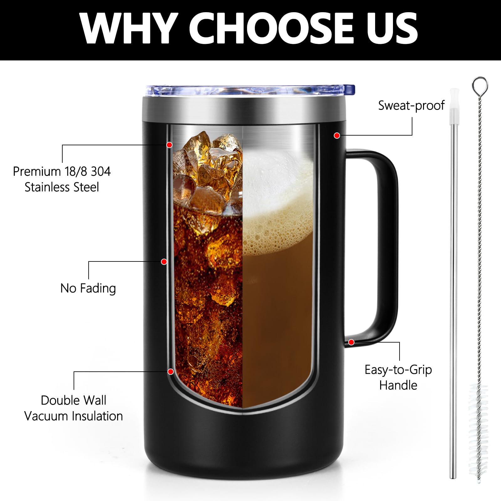 Qtencas Drummer Mug leak-proof lid supports spill-free drinks between takes