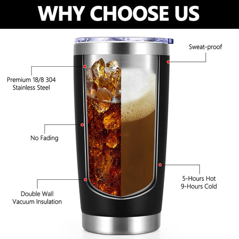 Qtencas Jiu Jitsu tumbler stainless steel body for daily use.