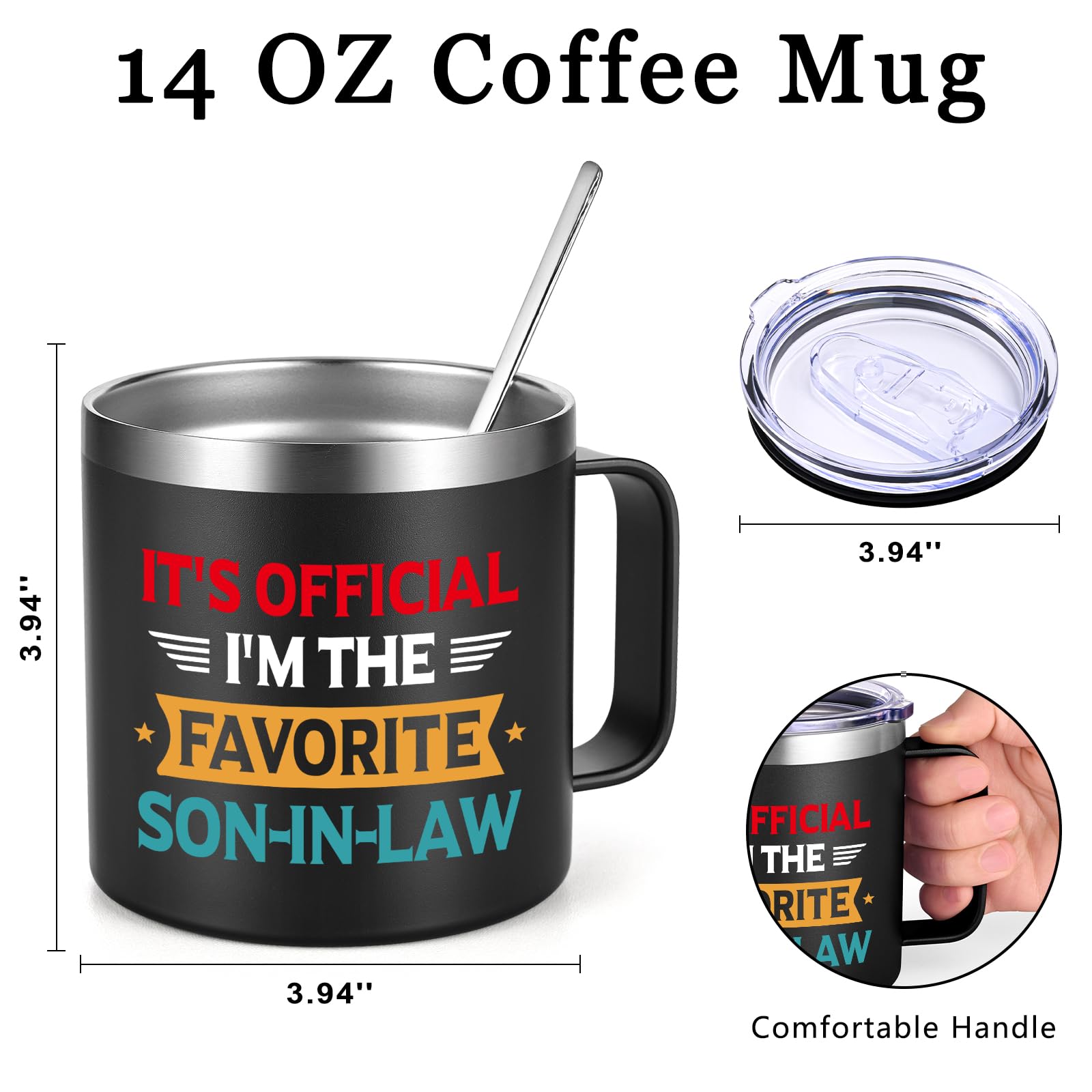 Non-slip base keeps the mug stable on a desk