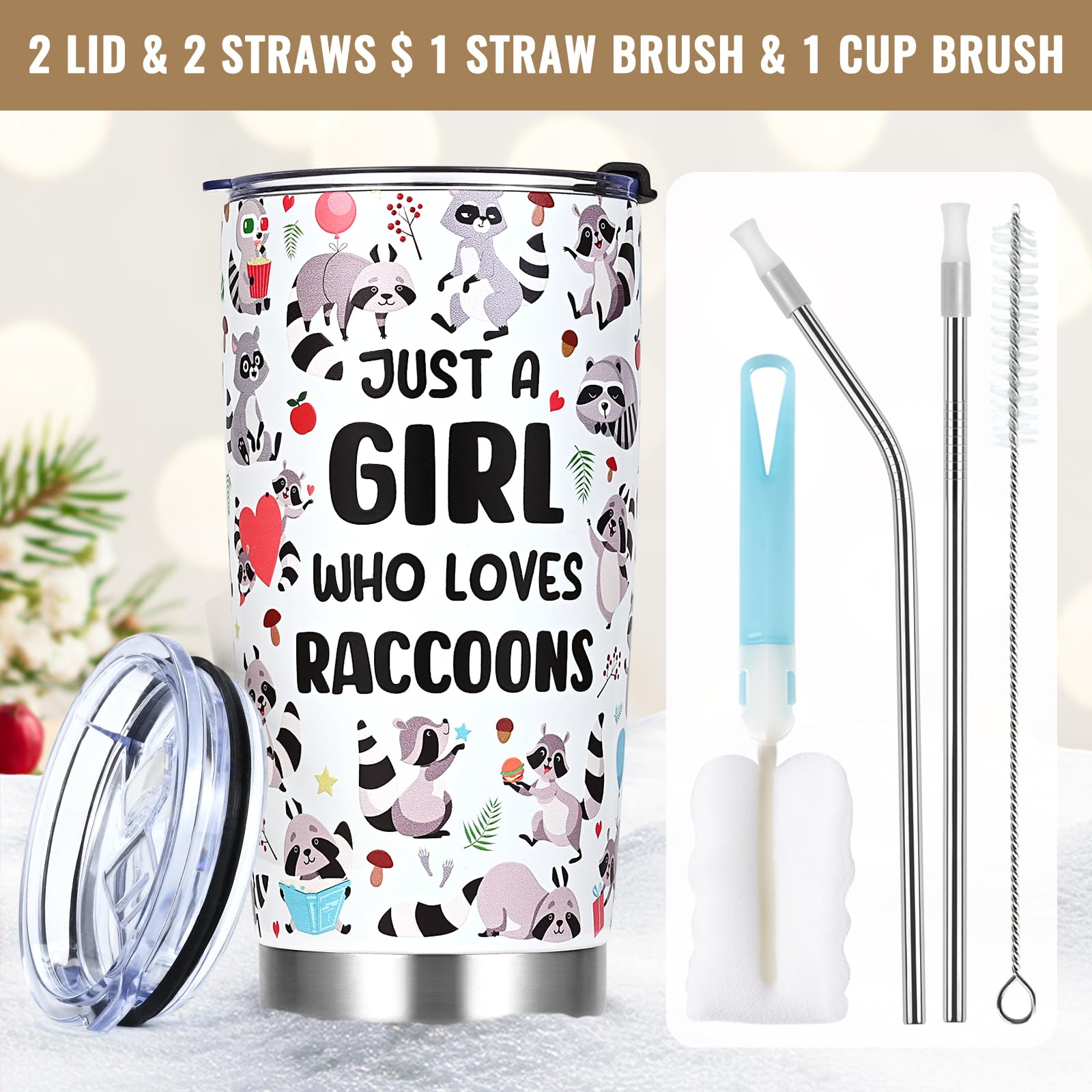 Qtencas raccoon gifts suitable for outdoor or indoor use.