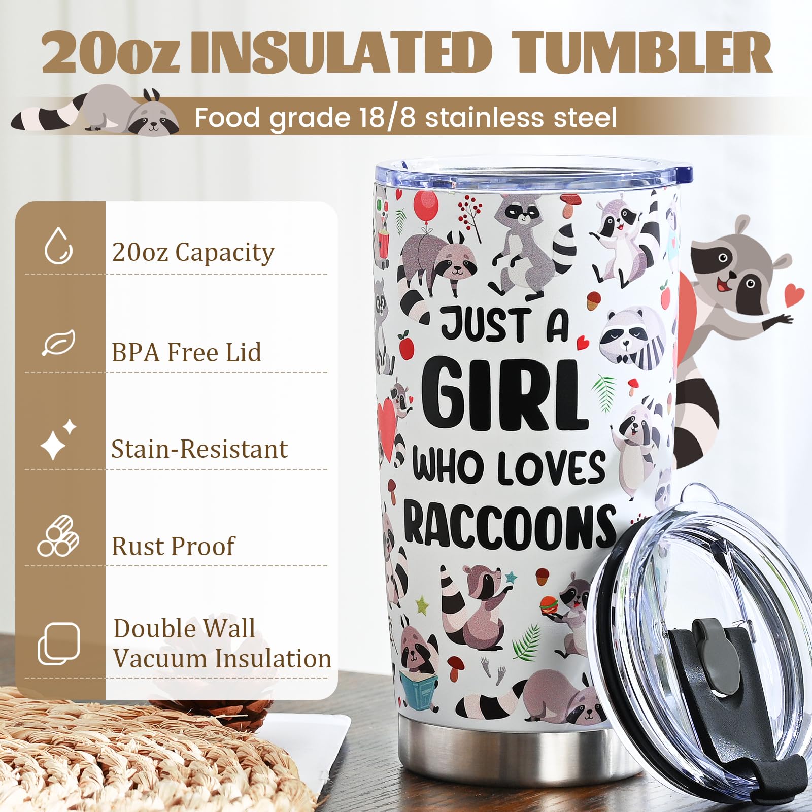 Qtencas tumbler double-wall insulation maintains beverage temperature.