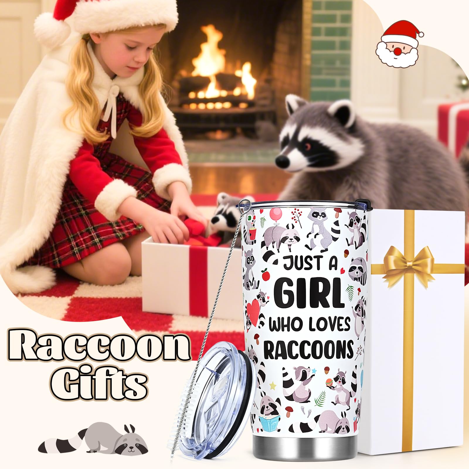 Qtencas raccoon tumbler quote design celebrates love of raccoons.
