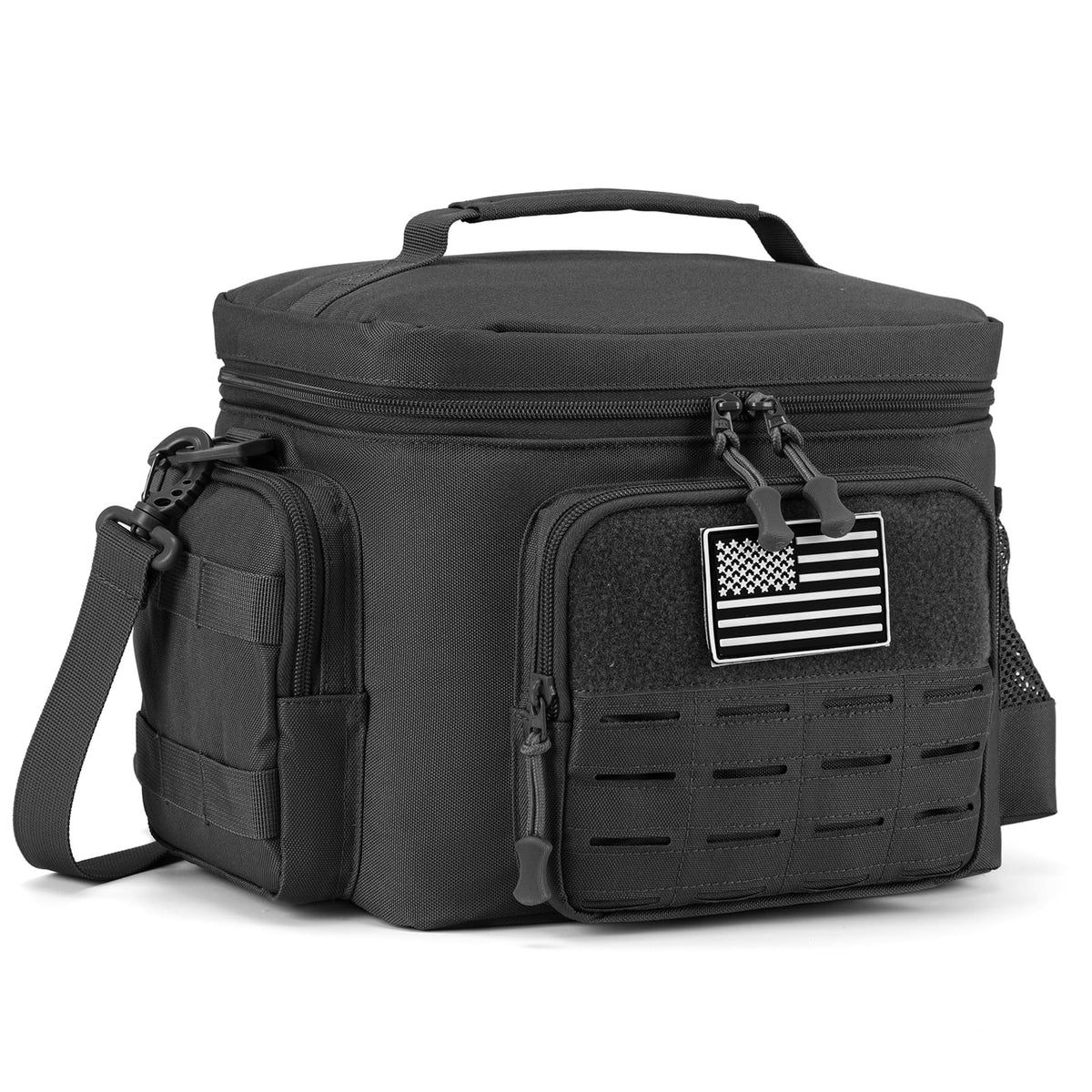 QT&QY tactical lunch bag front pocket for quick meal access on the go