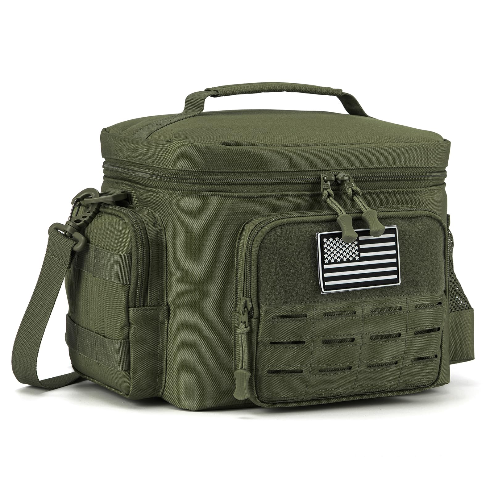 QT&QY Tactical Lunch Bag front pocket for easy access