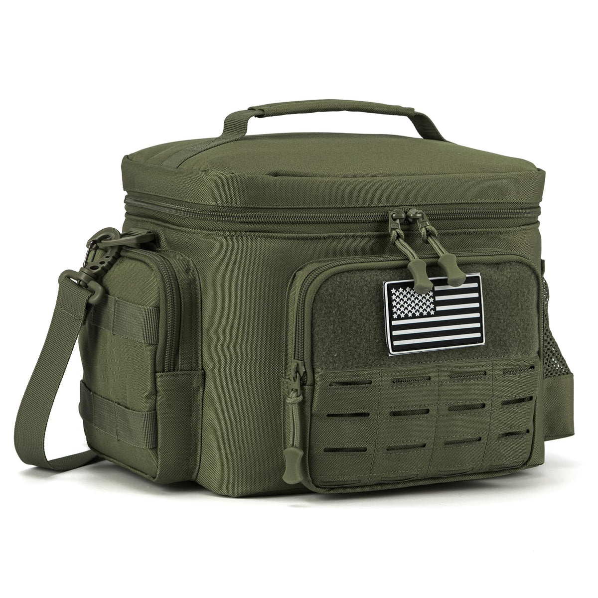 QT&QY Tactical Lunch Bag front pocket for easy access