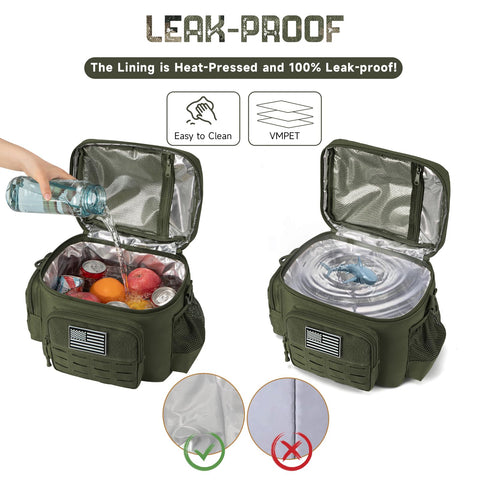 QT&QY Insulated lunch bag interior with four-layer insulation