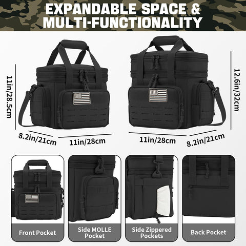 QT&QY expandable lunch box showing height expansion for extra capacity