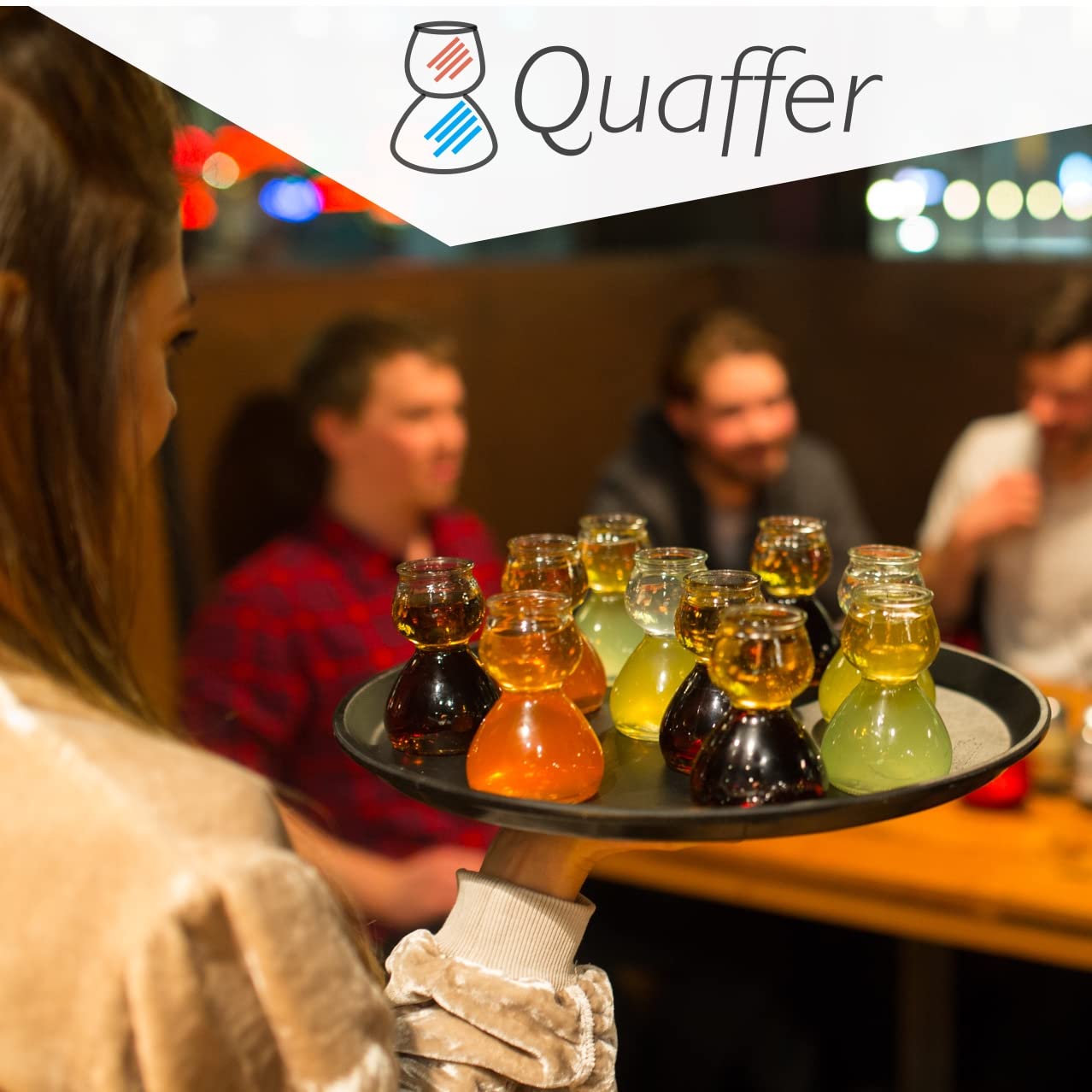 QUAFFER dishwasher-safe shot glasses simplify cleanup after parties and events.