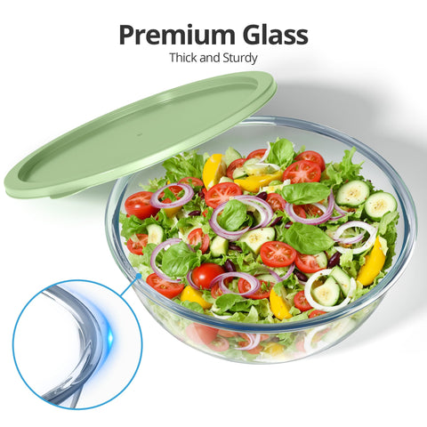 Quald oven- and microwave-safe glass bowl supports baking and reheating with ease.