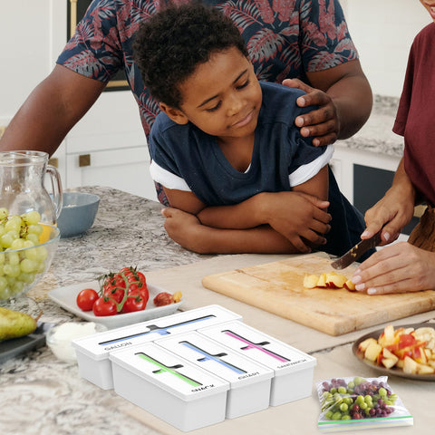 Qualezy 4-piece kitchen bag organizer set ready to use.