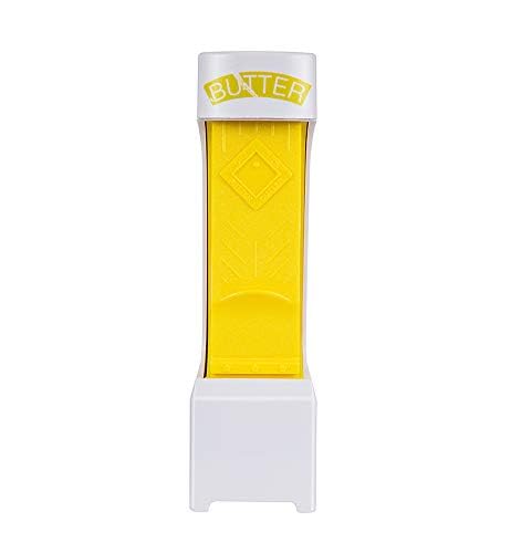 Butter slices prepared by Quality Home One Click Stick for easy spreading.