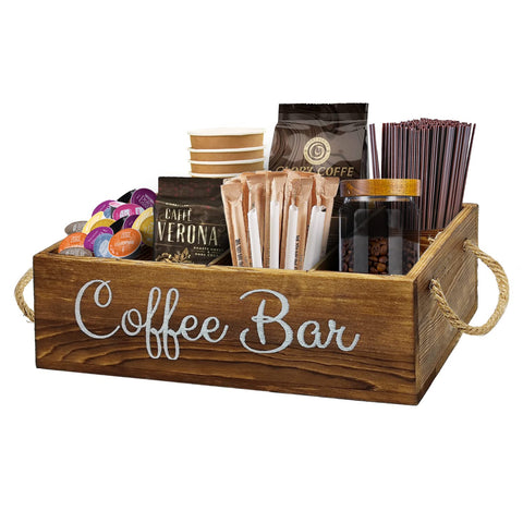 QUALLON coffee station organizer with removable dividers keeps K-Cups neatly organized