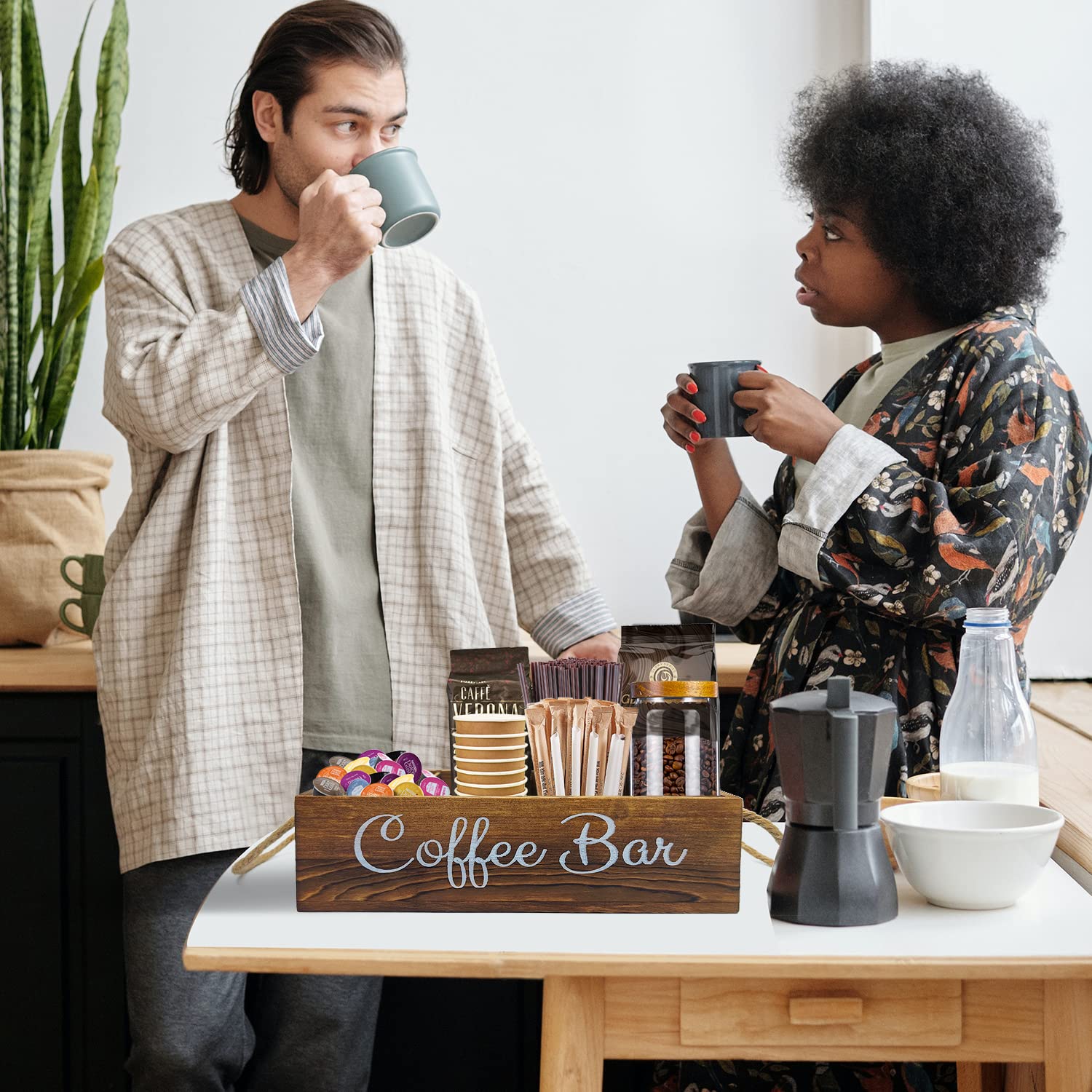 QUALLON gift-ready coffee organizer for coffee lovers