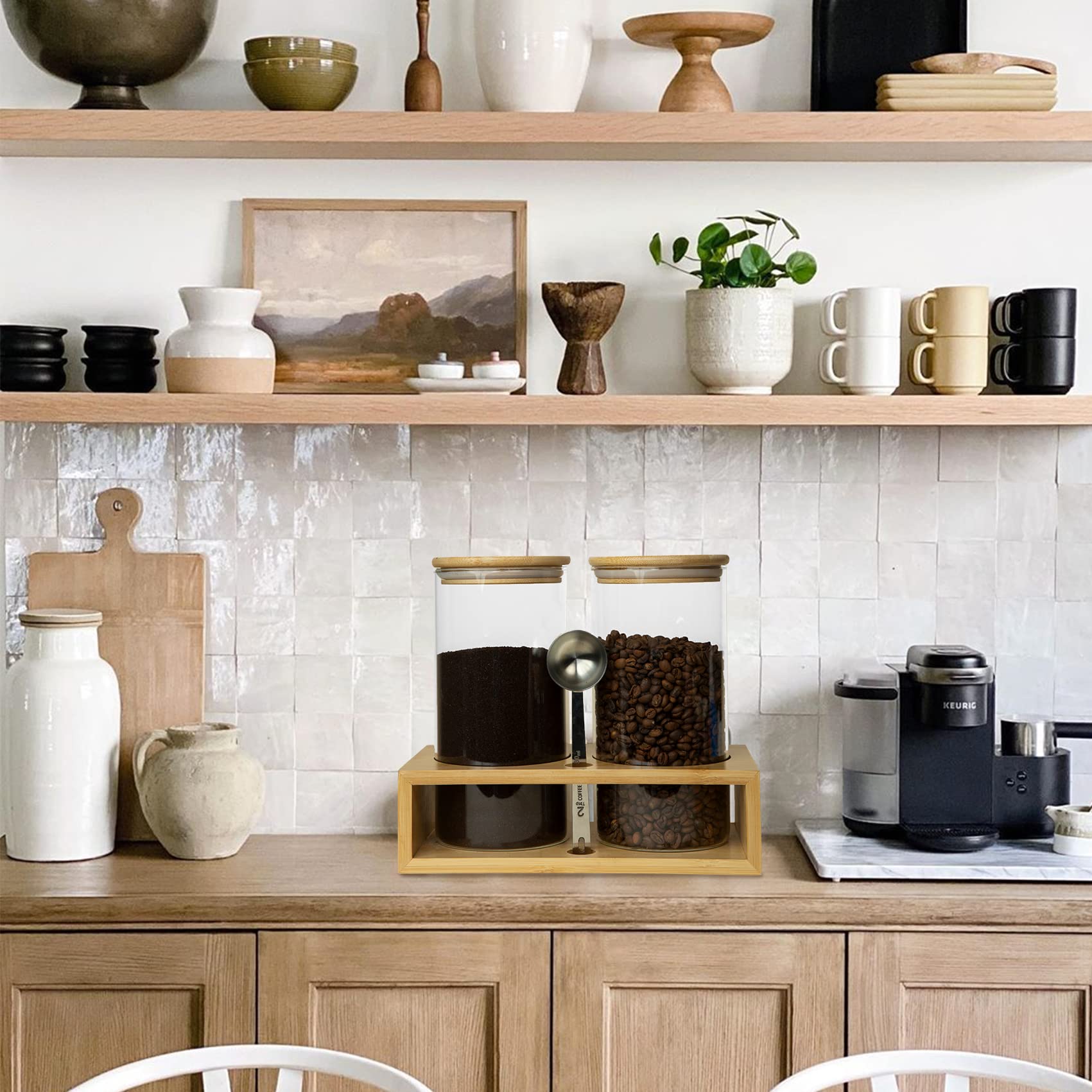 QUALLON modern coffee station design enhances kitchen organization