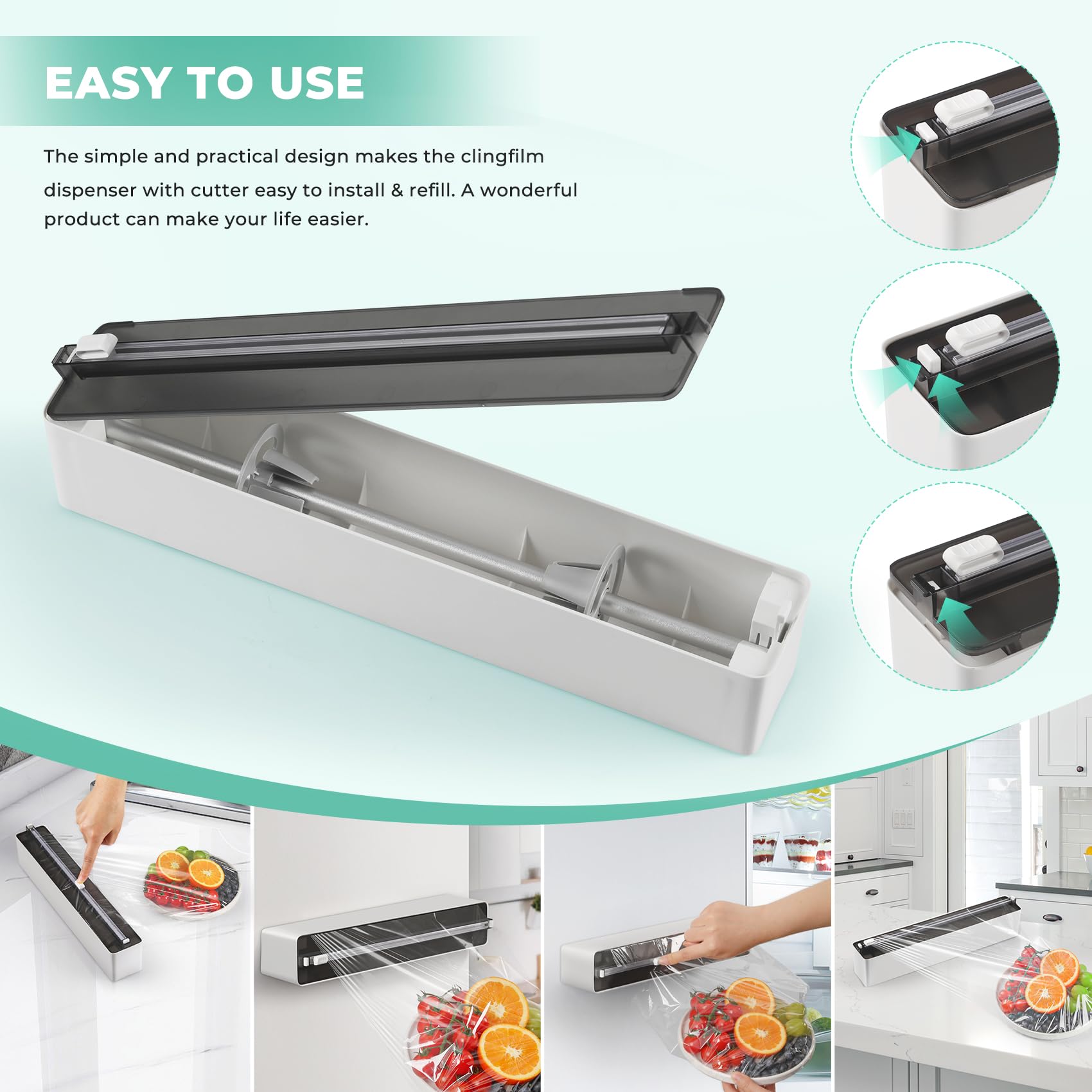 Quasziwa easy-refill process demonstrated for quick restocking.