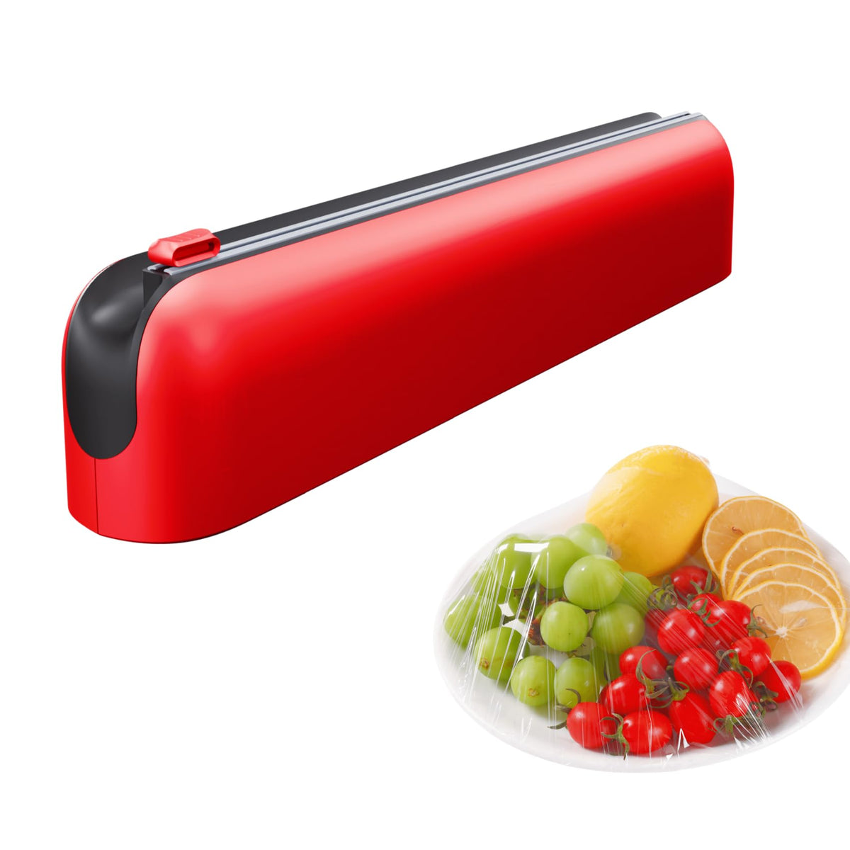 Quasziwa magnetic foil dispenser front view showing space-saving mount on metal surface