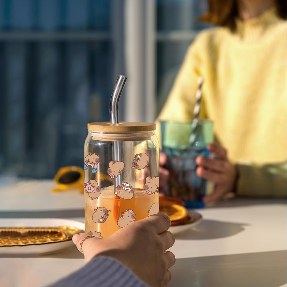 Qubereeree borosilicate glass cup, durable and safe for everyday use at home.
