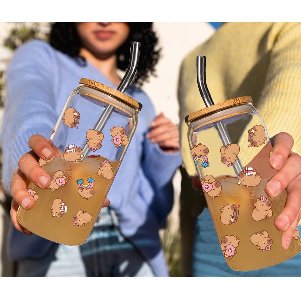 Qubereeree capybara glass cup cleaning brush for easy maintenance and care.