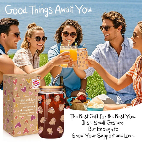 Qubereeree reusable glass cup set, a sustainable alternative to disposables.