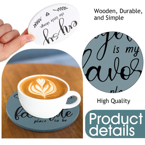 Queekay 4-inch diameter coasters support everyday drinks.