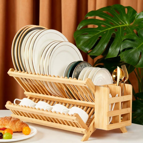 QUEENKAY foldable frame saves space in small kitchens.