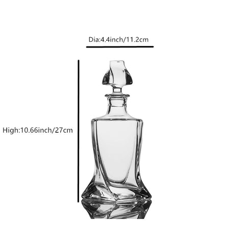 Queenstone 26oz decanter with airtight glass stopper for versatile use.