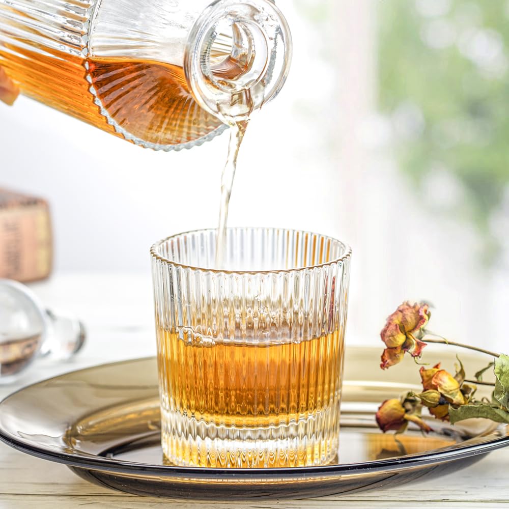 QUEEN&STONE Lead Free gift-ready whiskey decanter set for gifting